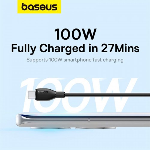 Кабель Baseus Type-C Pudding Series Fast Charging Cable |100W/6A, 1.2m| black