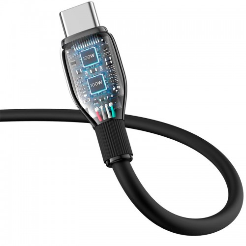 Кабель Baseus Type-C Pudding Series Fast Charging Cable|100W/6A, 2m| black