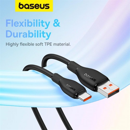 Кабель Baseus Type-C Pudding Series Fast Charging Cable|100W/6A, 2m| black
