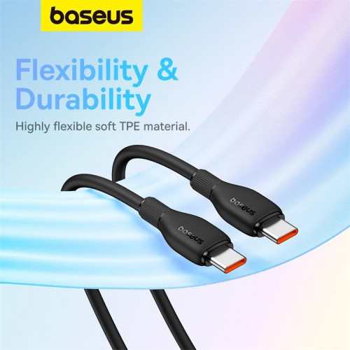Кабель Baseus Type-C to Type-C Pudding Series Fast Charging Cable |100W, 1.2m| black