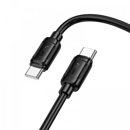 Кабель HOCO Type-C to Type-C Surpass charging data cable X115 |1m, 60W/3A| black