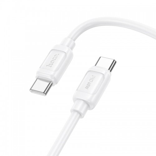 Кабель HOCO Type-C to Type-C Surpass charging data cable X115 |1m, 60W/3A| white