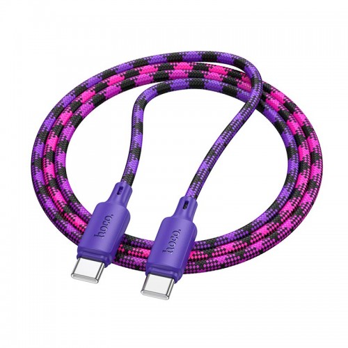 Кабель HOCO Type-C to Type-C Meridian charging data cable X116 1m, 60W/3A| purple