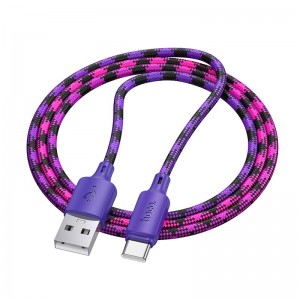 Кабель HOCO Type-C Meridian charging data cable X116 |1m, 3A| purple