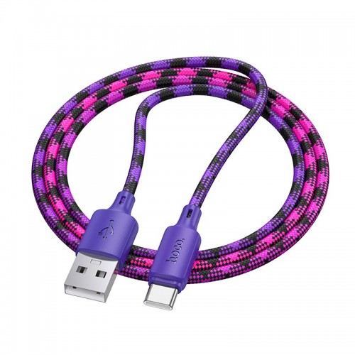 Кабель HOCO Type-C Meridian charging data cable X116 |1m, 3A| purple