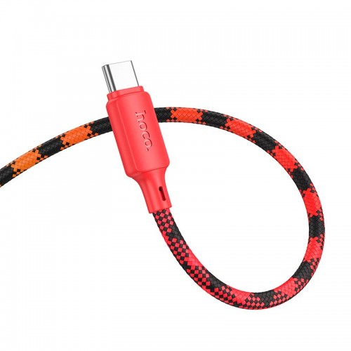 Кабель HOCO Type-C Meridian charging data cable X116 |1m, 3A| red