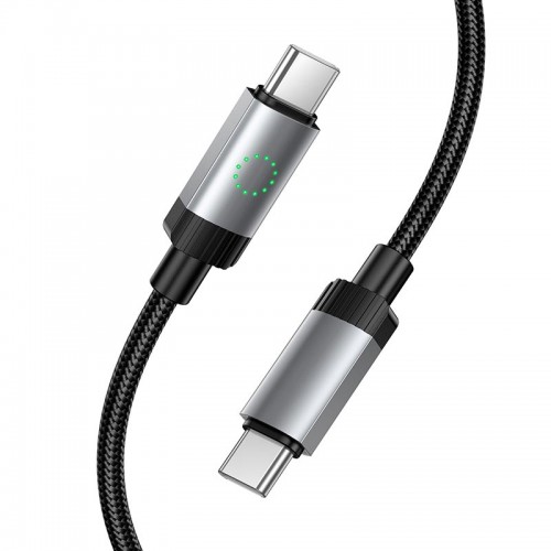 Кабель HOCO Type-C до Type-C Star charging data cable X117 |1m, 60W| black