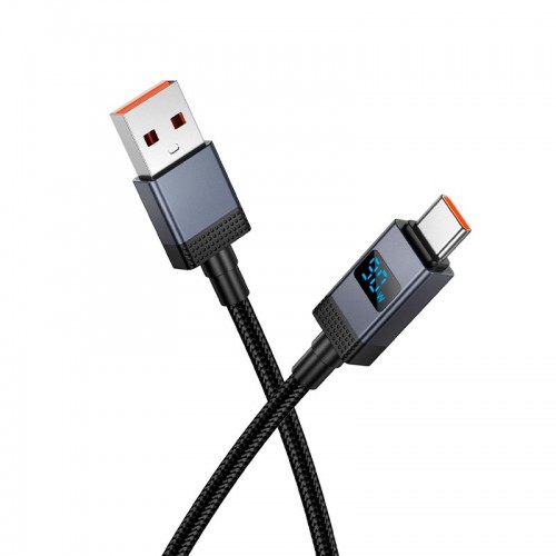 Кабель HOCO Type-C Generous charging data cable with display X118 |1m, 5A|