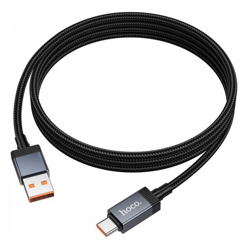 Кабель HOCO Type-C Generic charging data cable with display X118 |1m, 5A| black