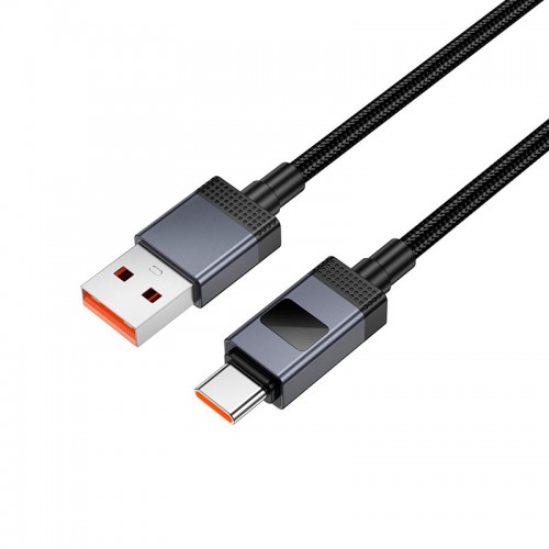 Кабель HOCO Type-C Generic charging data cable with display X118 |1m, 5A| black