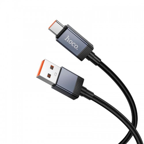 Кабель HOCO Type-C Generic charging data cable with display X118 |1m, 5A| black