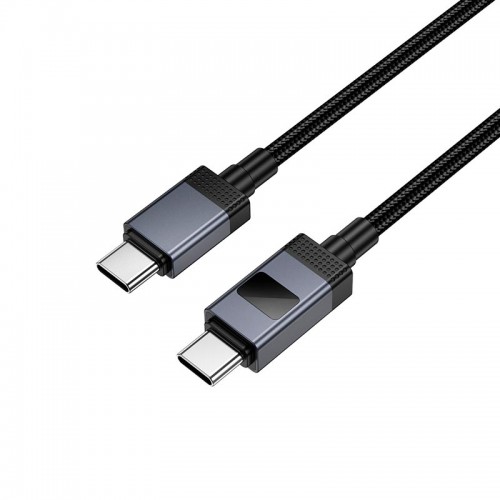 Кабель HOCO Type-C до Type-C Generic charging data cable with display X118 |1m, 60W| black