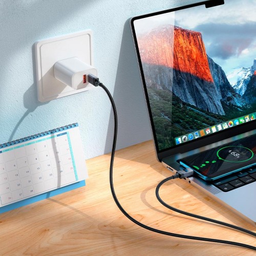 Кабель HOCO Type-C до Type-C Generic charging data cable with display X118 |1m, 60W| black