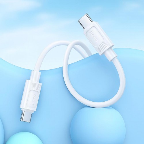 Кабель HOCO C to C Benefit 60W silicone charging data cable X122 |1m, 60W| white
