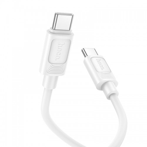 Кабель HOCO C to C Benefit 60W silicone charging data cable X122 |1m, 60W| white