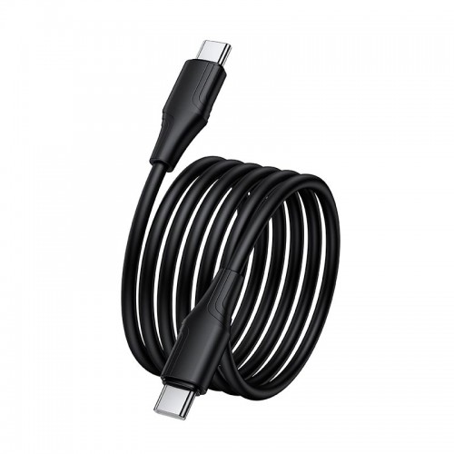 Кабель HOCO C to C Bien 60W silicone charging data cable X124 |1m, 60W| black