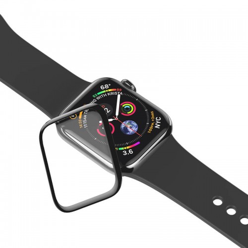 Захисне скло Hoco для Apple Watch 4 40mm curved high-definition silk screen black