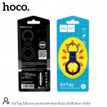 Чохол-брелок для Apple AirTag Hoco Silicone protective keychain shell (short style) navy-blue