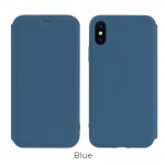 Чохол Hoco Colorful series liquid silicone для iPhone XS Max blue