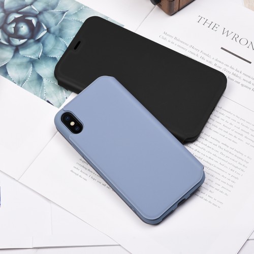 Чохол Hoco Colorful series liquid silicone для iPhone XS Max blue