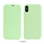 Чохол Hoco Colorful series liquid silicone для iPhone XS Max green