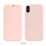 Чохол Hoco Colorful series liquid silicone для iPhone XS Max pink
