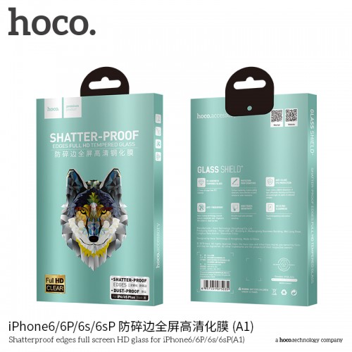 Захисне скло Hoco Shatterproof edges full screen HD для iPhone 6 Plus / 6s Plus (A1) white
