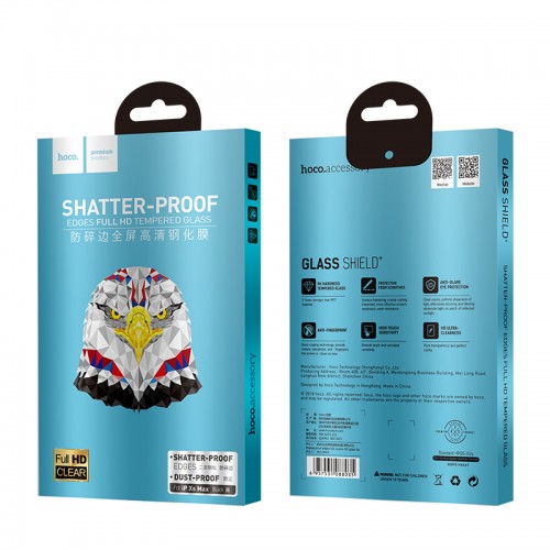 Захисне скло Hoco Shatterproof edges full screen HD для iPhone XS Max / 11 Pro Max (A1) black
