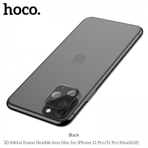 Захисне скло HOCO 3D Metal для камери iPhone 11 Pro / 11 Pro Max (A18) black