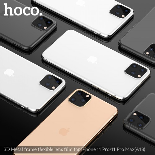 Захисне скло HOCO 3D Metal для камери iPhone 11 Pro / 11 Pro Max (A18) black