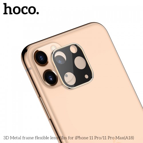 Захисне скло HOCO 3D Metal для камери iPhone 11 Pro / 11 Pro Max (A18) black