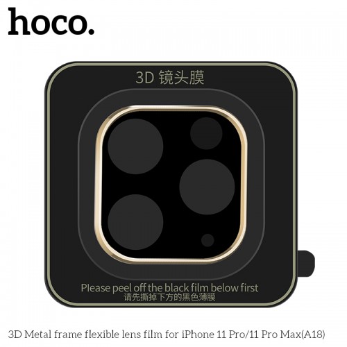 Захисне скло HOCO 3D Metal для камери iPhone 11 Pro / 11 Pro Max (A18) black