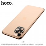 Защитное стекло HOCO 3D Metal для камеры iPhone 11 Pro / 11 Pro Max (A18) золото