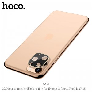 Захисне скло HOCO 3D Metal для камери iPhone 11 Pro / 11 Pro Max (A18) gold