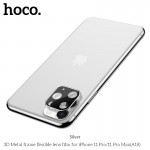 Защитное стекло HOCO 3D Metal для камеры iPhone 11 Pro / 11 Pro Max (A18) серебро