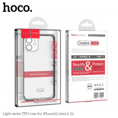 Чохол Hoco Light series TPU case для iPhone 12 mini 5.4" transparent