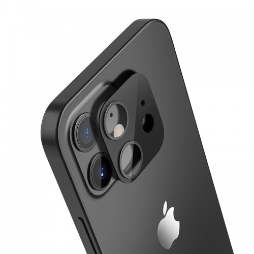Захисне скло HOCO 3D Metal frame flexible Lens film дпя камери iPhone 12 mini (A18) black