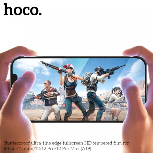 Защитное стекло Hoco Shatterproof edge HD tempered film для iPhone 12/12 Pro 6.1" (A19)
