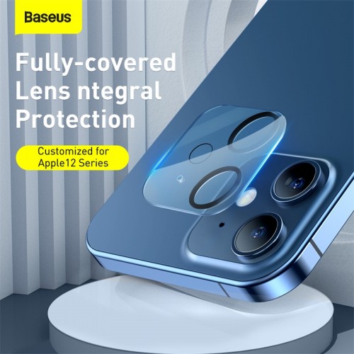 Захисне скло BASEUS Full-frame Lens Film для камери iPhone 12 6.1" (2pcs/pack) (SGAPIPH61N-AJT02) transparent
