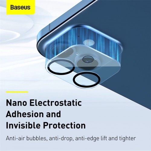 Захисне скло BASEUS Full-frame Lens Film для камери iPhone 12 6.1" (2pcs/pack) (SGAPIPH61N-AJT02) transparent