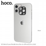 Захисне скло HOCO 3D Metal frame flexible Lens film дпя камери iPhone 12 Pro (A18) black