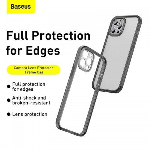Чохол BASEUS Camera Lens Protector Frame Case Для Iphone 12 Pro (FRAPIPH61P-02) white