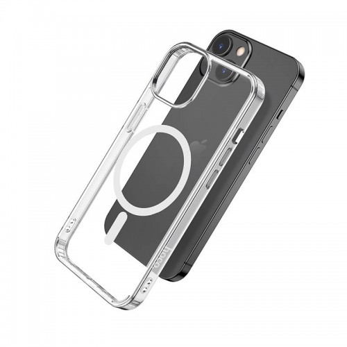 Чохол Hoco Magnetic series airbag anti-fall protective shell для iPhone 13 6.1" transparent