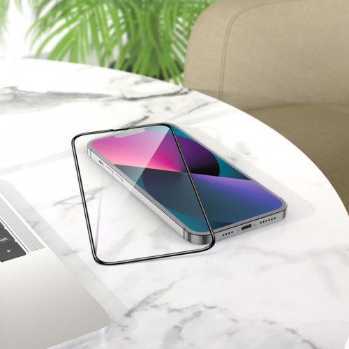 Захисне скло Hoco Nano 3D full screen edges protection для iPhone 13/13 Pro 6.1" |A12 Plus| black