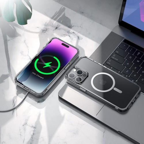 Чохол HOCO для iPhone 14 Pro Max Magnetic series airbag anti-fall protective shell transparent