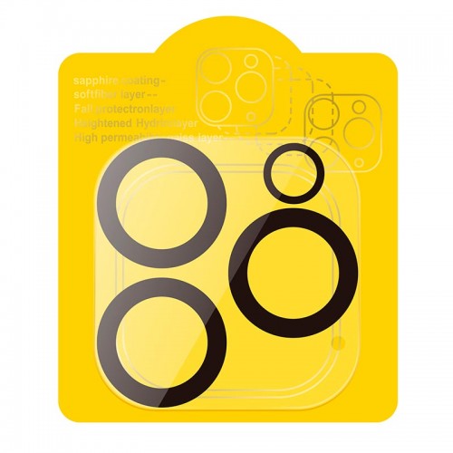 Захисне скло Hoco 3D all-inclusive night shooting circle Lens glass set для камери iPhone 14pro / 14pro Max (25pcs) (G13) black