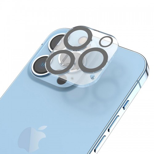 Захисне скло Hoco 3D all-inclusive night shooting circle Lens glass set для камери iPhone 14pro / 14pro Max (25pcs) (G13) black