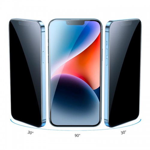 Захисне скло HOCO для iphone 14/13/13 Pro Nano 3D full screen unbreakable edge privacy protection tempered glass (A12 Pro) black