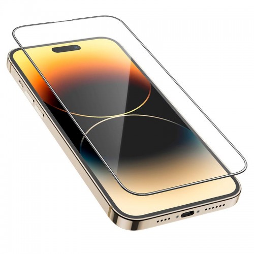 Захисне скло HOCO для iphone 14 Pro Nano 3D full screen edges protection tempered glass (A12 Plus) black