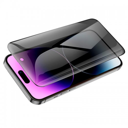 Захисне скло HOCO для iphone 14 Pro Max Nano 3D full screen unbreakable edge privacy protection tempered glass (A12 Pro) black